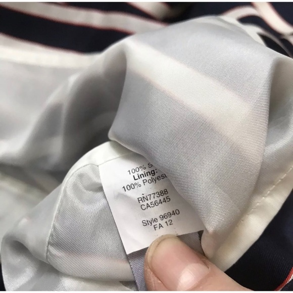 COPY - J. Crew Jules Silk Dress Striped  100% Silk 2 - Picture 5 of 6